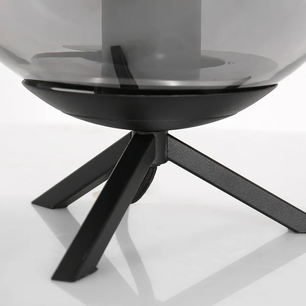 Tischleuchte Bollique Variante A - Eisen / Rauchglas - Schwarz - 1-flammig - Image 3