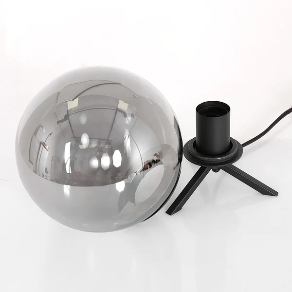 Tischleuchte Bollique Variante A - Eisen / Rauchglas - Schwarz - 1-flammig - Image 7