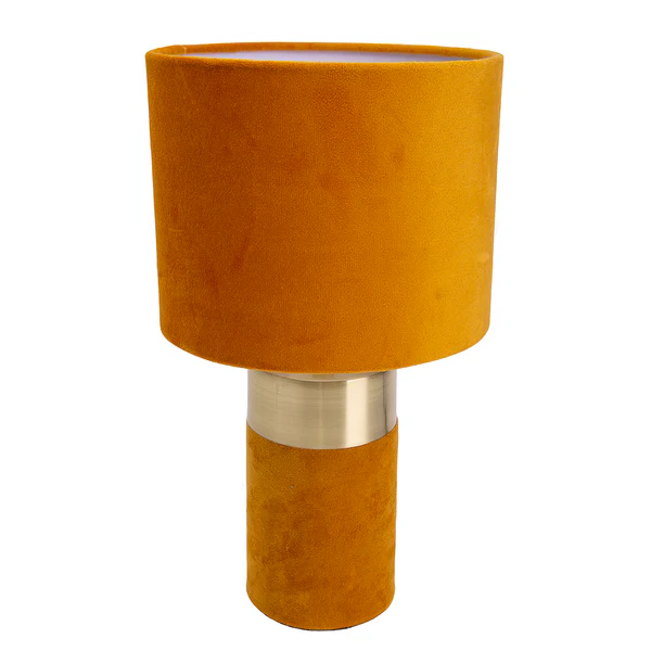 Tischleuchte Bordo - Eisen / Fleece - Orange - Image 6