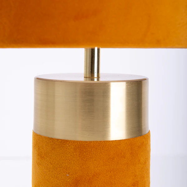 Tischleuchte Bordo - Eisen / Fleece - Orange - Image 7