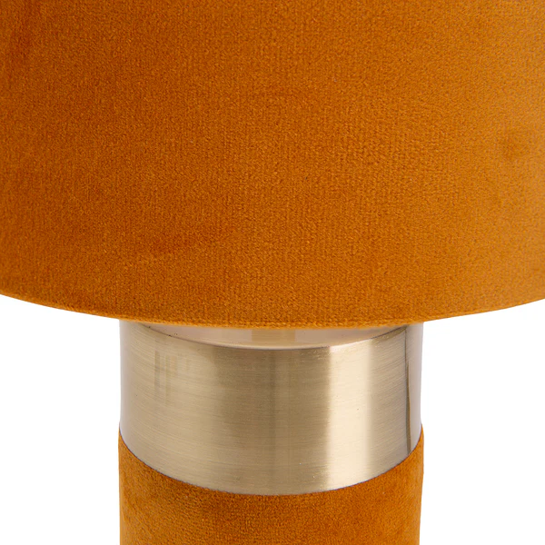 Tischleuchte Bordo - Eisen / Fleece - Orange - Image 8