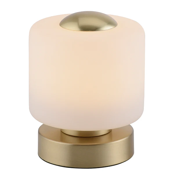 Tischleuchte Bota - Milchglas / Eisen - 1-flammig - Messing