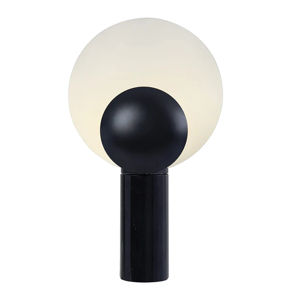 Tischleuchte Caché - Stahl / Marmor - 1-flammig - Schwarz - Image 3