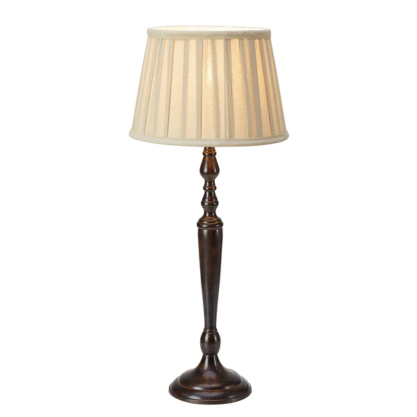 Tischleuchte Chocolat - Aluminium / Wolle - Braun / Beige - 1-flammig - 25 x 60 cm