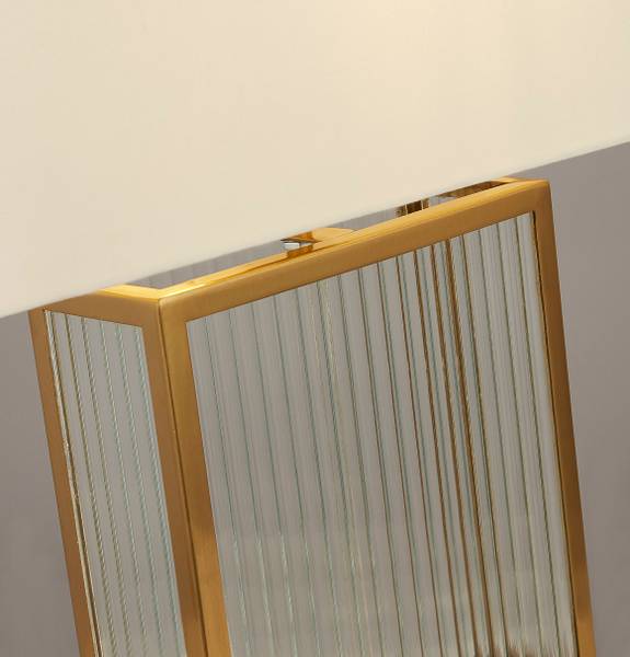 Tischleuchte Clarendon - Messing - Samt - Stahl - Polycarbonat - 20 x 53 x 40 cm - Image 4