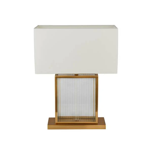 Tischleuchte Clarendon - Messing - Samt - Stahl - Polycarbonat - 20 x 53 x 40 cm - Image 5