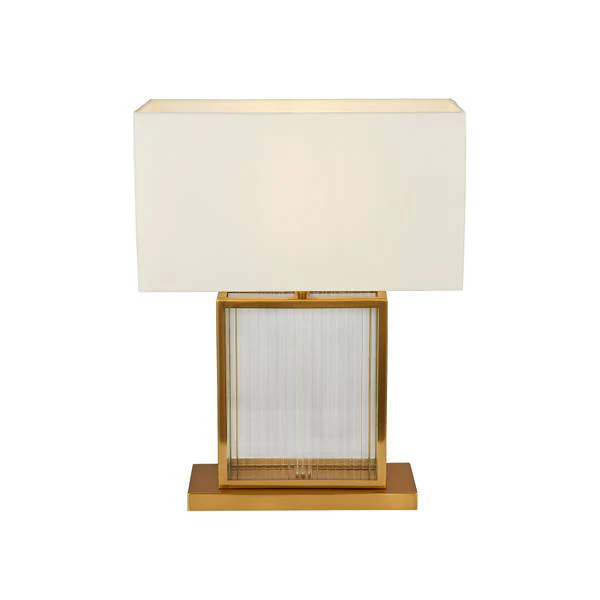 Tischleuchte Clarendon - Messing - Samt - Stahl - Polycarbonat - 20 x 53 x 40 cm - Image 6