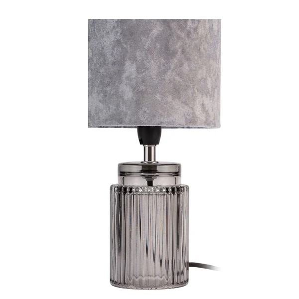 Tischleuchte Classy Velvet - Mischgewebe / Klarglas - 1-flammig - Image 6