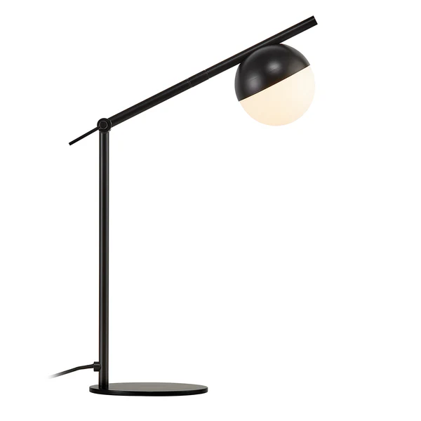 Tischleuchte Contina - Opalglas / Stahl - 1-flammig - Schwarz - Image 3