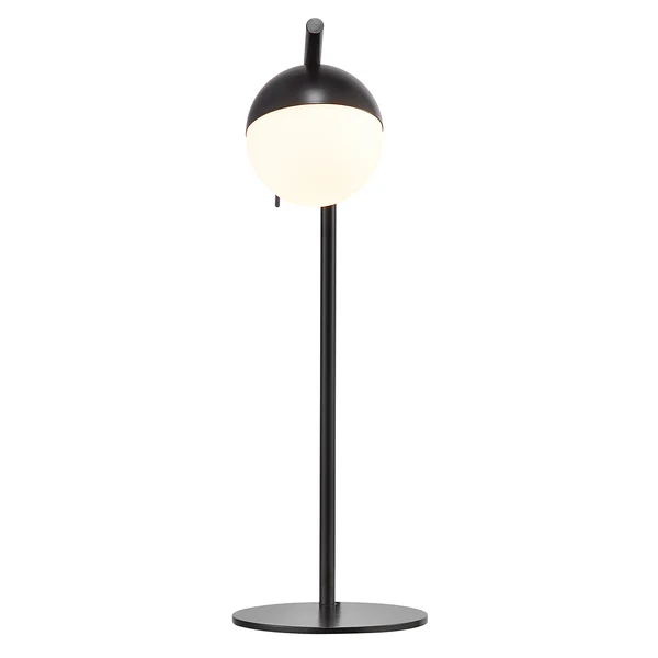 Tischleuchte Contina - Opalglas / Stahl - 1-flammig - Schwarz - Image 4