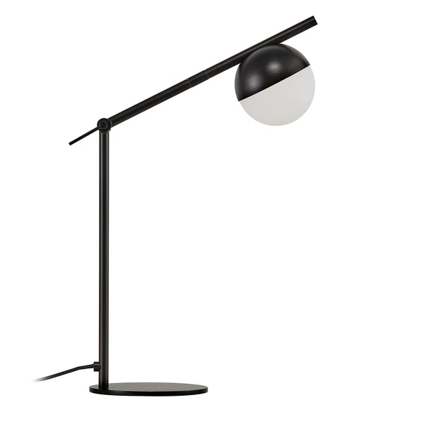 Tischleuchte Contina - Opalglas / Stahl - 1-flammig - Schwarz - Image 7
