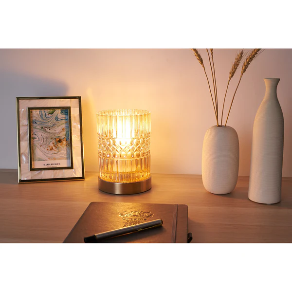 Tischleuchte Crystal Elegance - Glas / Messing - 1-flammig - Image 3
