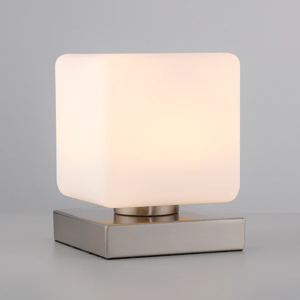 Tischleuchte Dadoa - Milchglas / Eisen - 1-flammig - Silber - Image 3