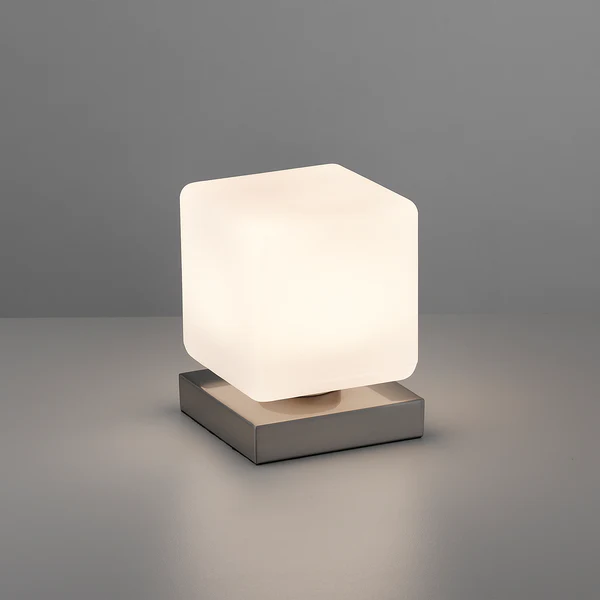Tischleuchte Dadoa - Milchglas / Eisen - 1-flammig - Silber - Image 4