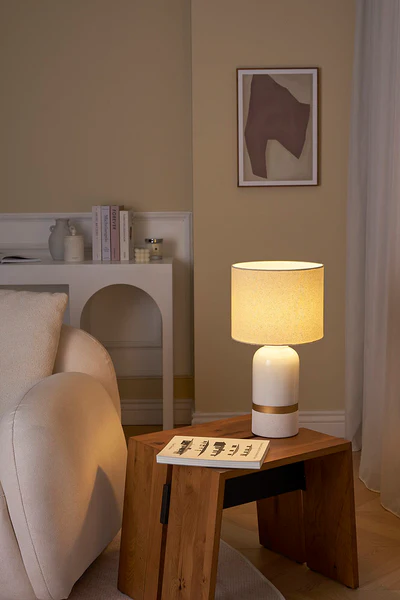 Tischleuchte Glowing Soul - Keramik - Beige / Gold - 1-flammig - Image 2