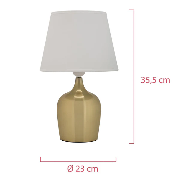 Tischleuchte Golden Glamour - Mischgewebe / Aluminium - 1-flammig - Image 9
