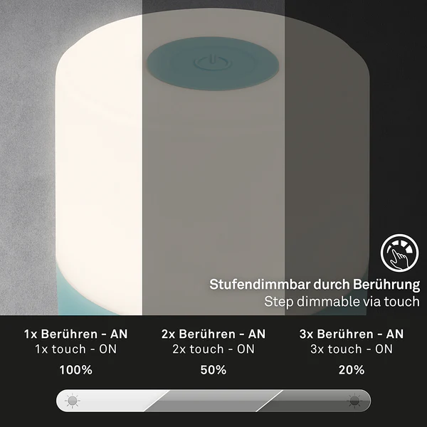 Tischleuchte Hannos - Polyethylen - Blau - Blau - Image 5