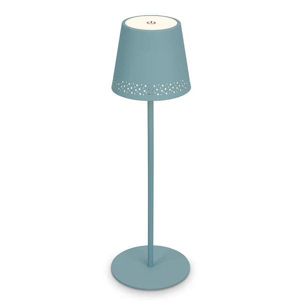 Tischleuchte Knivsten - Aluminium - Blau - Blau