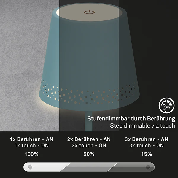 Tischleuchte Knivsten - Aluminium - Blau - Blau - Image 5