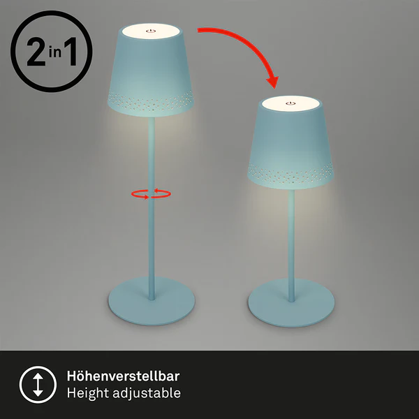 Tischleuchte Knivsten - Aluminium - Blau - Blau - Image 7