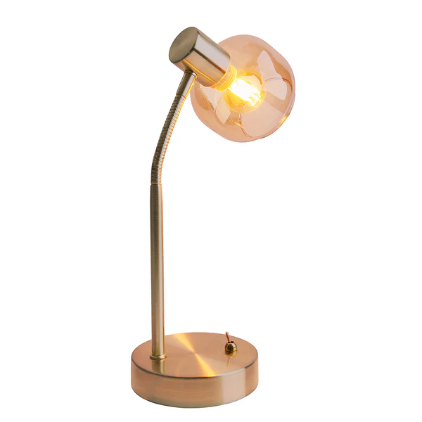 Tischleuchte Libby - Klarglas / Eisen - Gold - Image 7