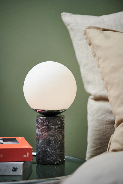 Tischleuchte Lilly Marble - Milchglas / Mamor - 1-flammig - Grau - Image 2