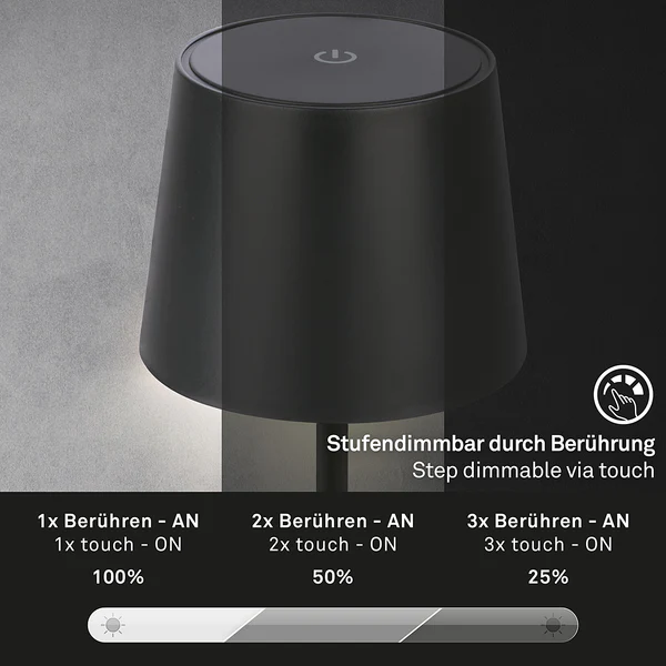 Tischleuchte Lohela - Polyethylen - Schwarz - Schwarz - Image 5