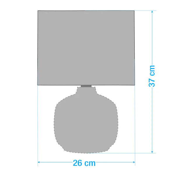 Tischleuchte Loster - Glas / Baumwollstoff - 1-flammig - Weiß - Image 10