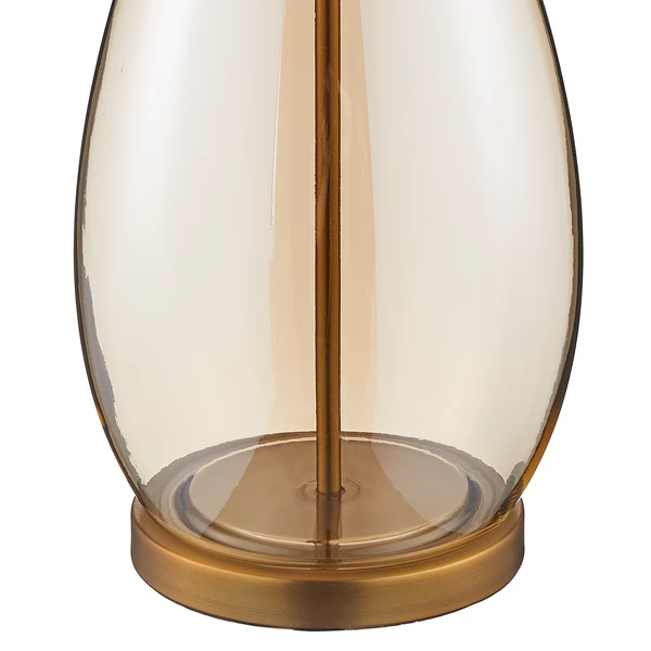 Tischleuchte MADAME VERRE XL - Glas / Metall / Leinen - Gold - Höhe: 85 cm - Image 12
