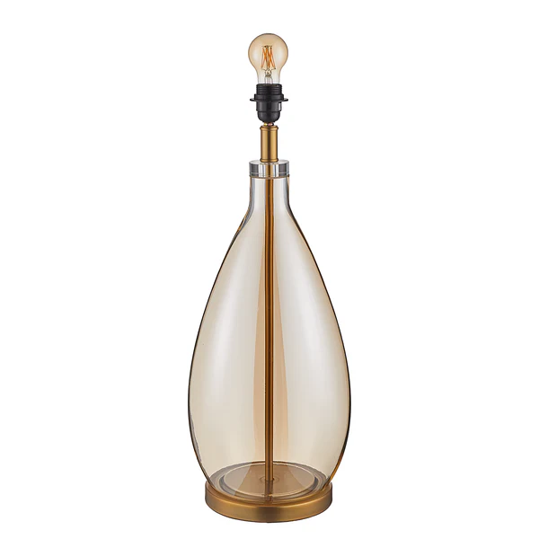 Tischleuchte MADAME VERRE XL - Glas / Metall / Leinen - Gold - Höhe: 85 cm - Image 13