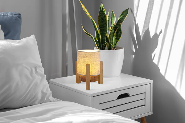Tischleuchte Madita - Mischgewebe - 1-flammig - Beige - 16 x 19 cm - Image 3