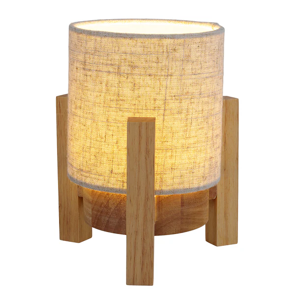 Tischleuchte Madita - Mischgewebe - 1-flammig - Beige - 16 x 19 cm - Image 4