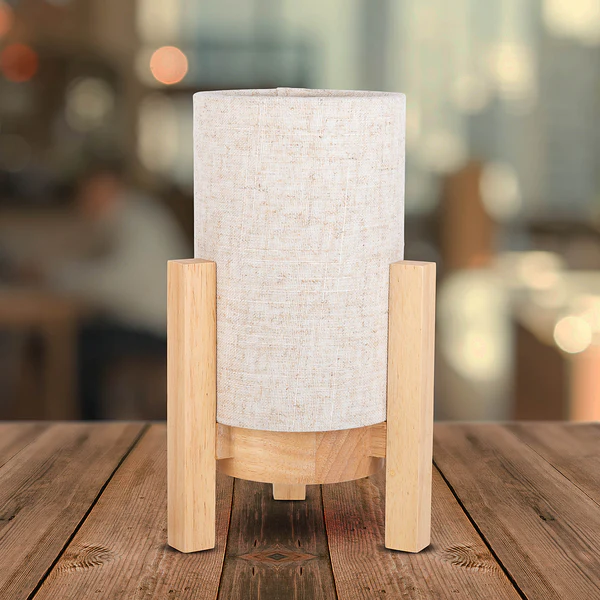 Tischleuchte Madita - Mischgewebe - 1-flammig - Beige - 16 x 25 cm