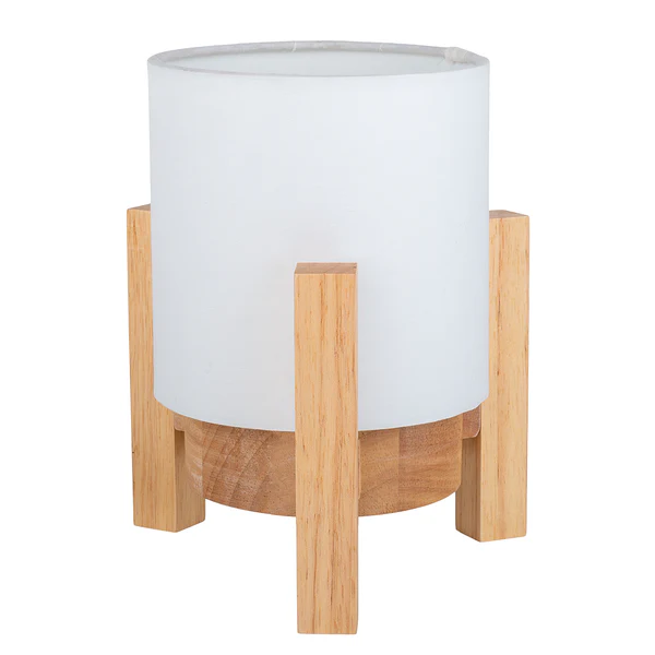 Tischleuchte Madita - Mischgewebe - 1-flammig - Weiß - 16 x 19 cm - Image 4