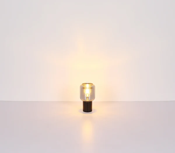 Tischleuchte Ninjo - Farbglas / Eisen - 1-flammig - Schwarz - Image 4