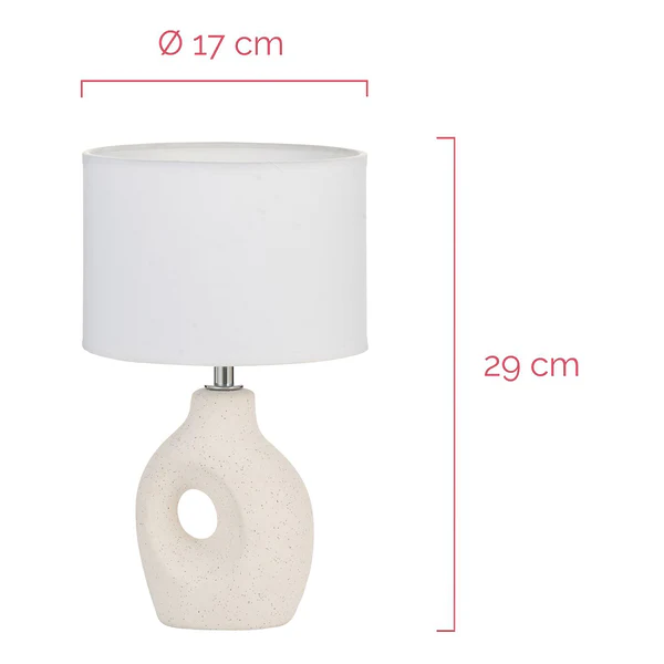 Tischleuchte Pure Crush - Keramik - Beige - 1-flammig - Image 8