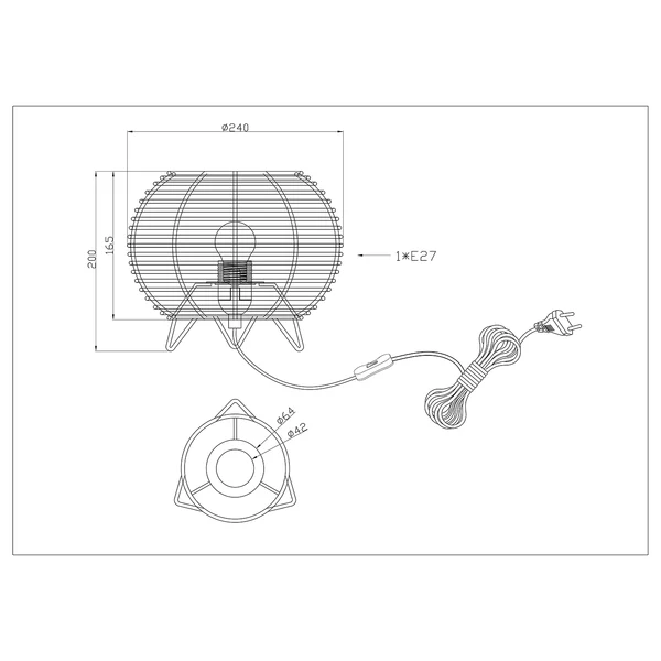 Tischleuchte Rauma I - Rattan / Eisen - 1-flammig - Braun - Image 9