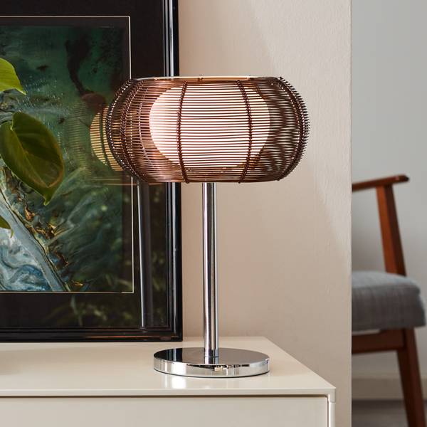 Tischleuchte Relax - Eisen / Opalglas - Bronze / Chrom - 1-flammig - Image 2