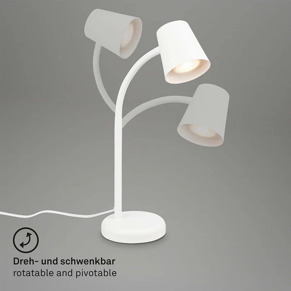 Tischleuchte Sallani - Aluminium - Weiß - Image 5