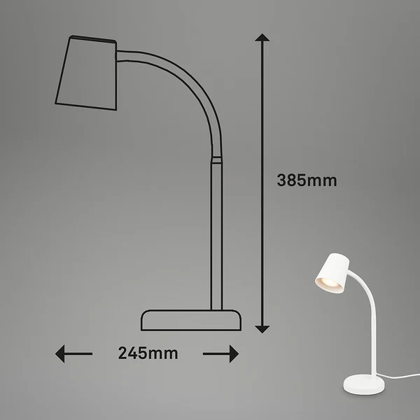 Tischleuchte Sallani - Aluminium - Weiß - Image 6