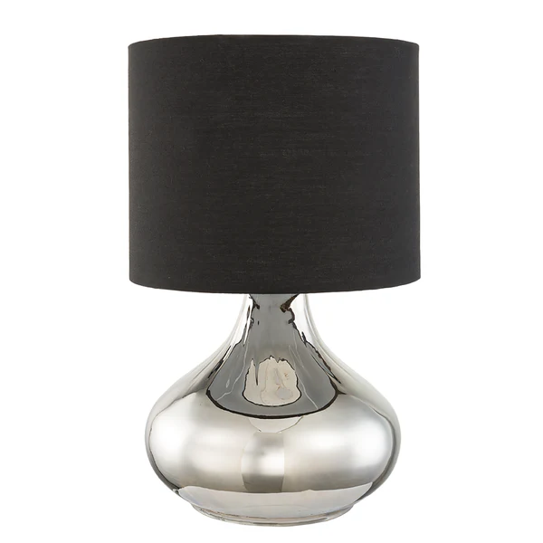 Tischleuchte Salo IV - Baumwollstoff / Rauchglas - 1-flammig - Rauchgrau - Image 3