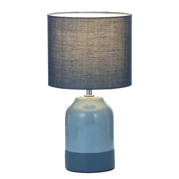 Tischleuchte Sandy Glow - Keramik - 1-flammig - Blau