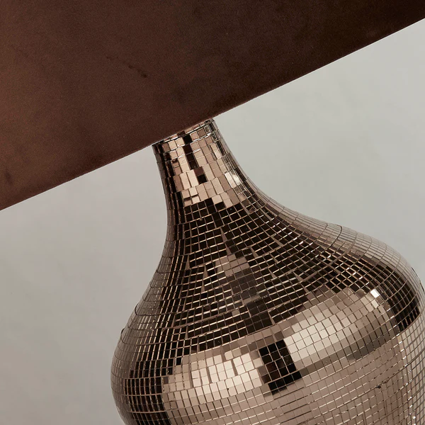 Tischleuchte Smoked Mosaic - Stahl - Braun / Gold - Image 4