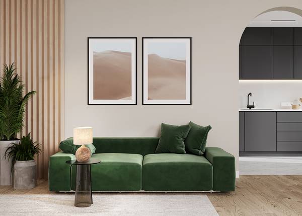 Tischleuchte Tobse - Keramik / Leinen - 1-flammig - Beige - Höhe: 53 cm - Image 2