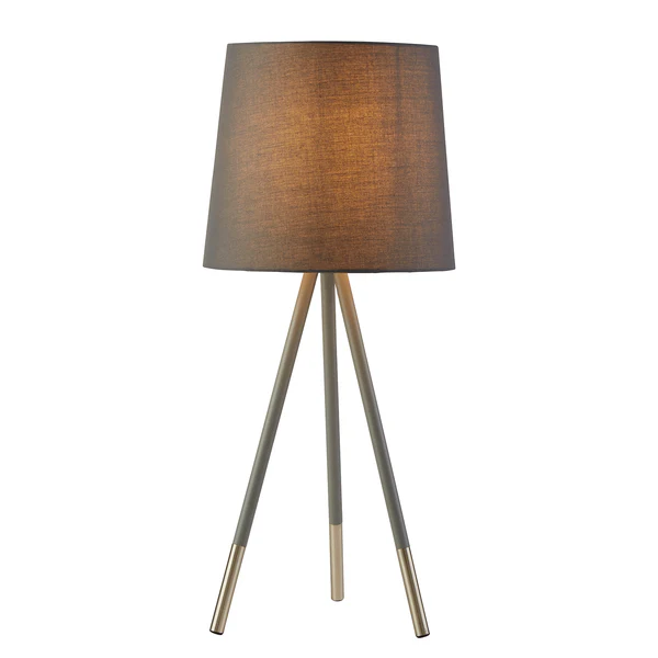 Tischleuchte Tripod - Mischgewebe / Stahl - 1-flammig