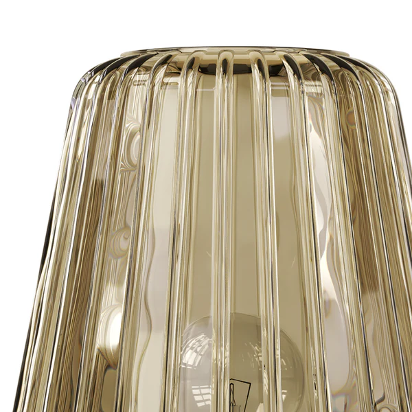 Tischleuchte Turku - Glas / Eisen - 1-flammig - Bernstein - Image 3