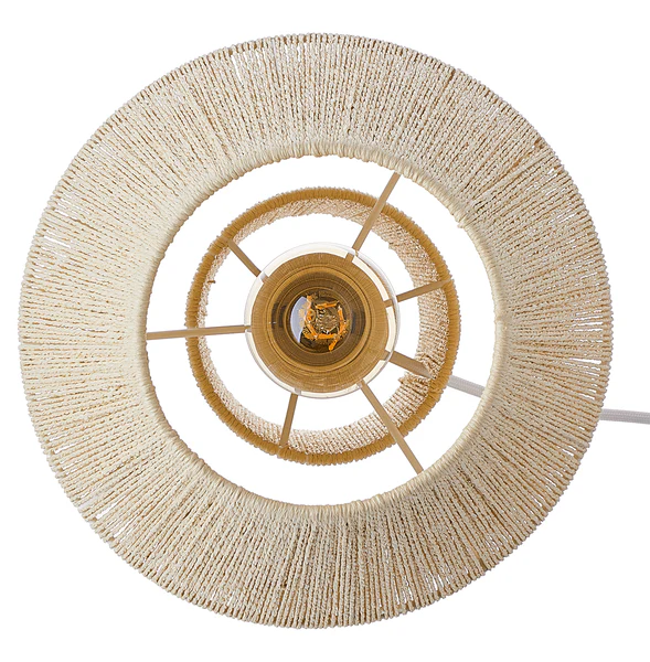 Tischleuchte WEAVER - Papiergeflecht / Metall - Beige - Image 6