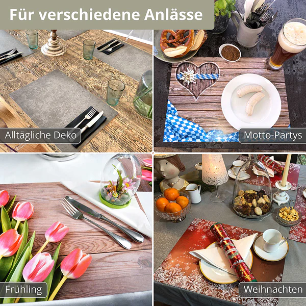 Tischset Grashalme in Sonne (12er-Set) - Papier - Mehrfarbig - Image 4