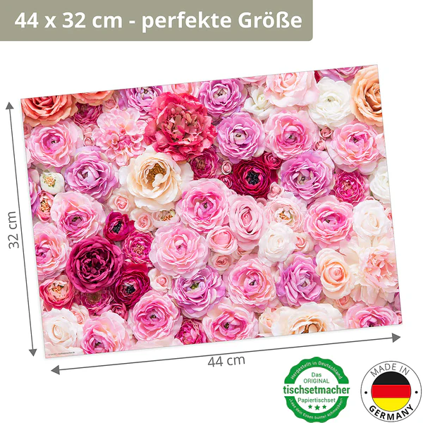 Tischset Rosenmeer (12er-Set) - Papier - Mehrfarbig - Image 5