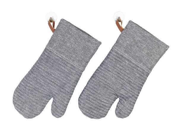 Topfhandschuhe Ada Typ B - Baumwollstoff / Silikon - Grau - Image 12